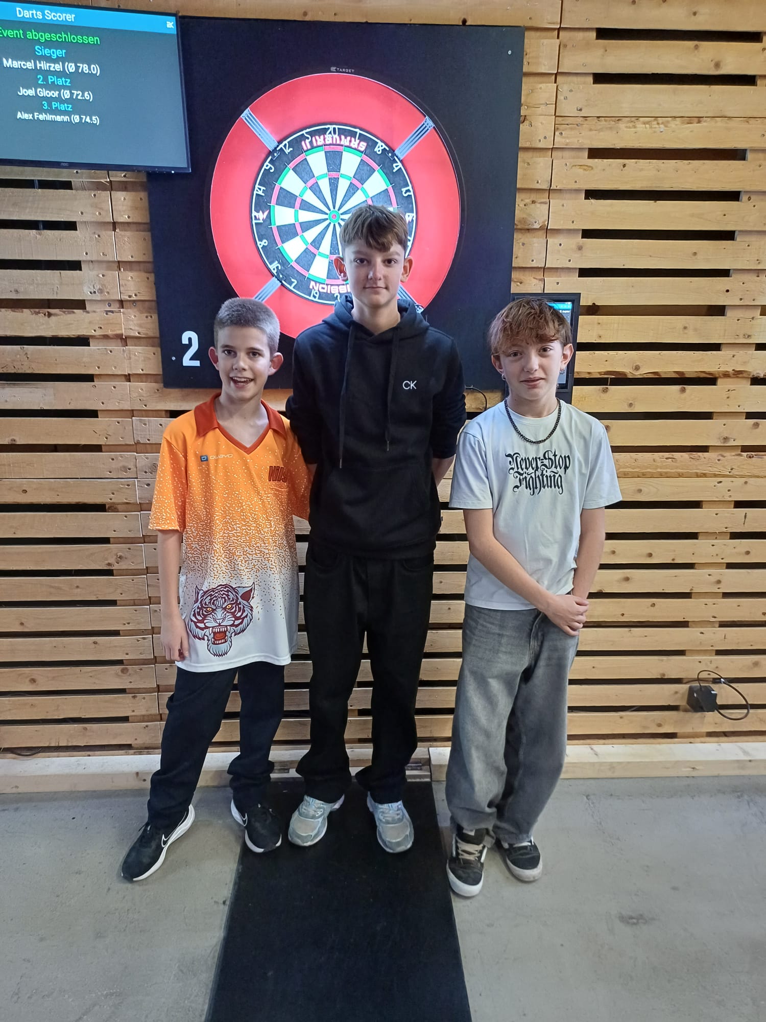Sissach Open 2025 - Jugend: Nils Kessler, Nik Hürbin (Sieger) und Linus Gross